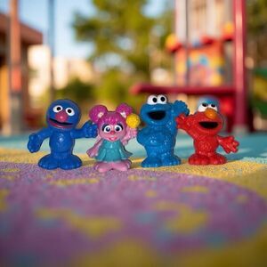 2013/14 Hasbro Sesame Street Workshop Elmo Cookie Grover & Abby Cadabby Figures